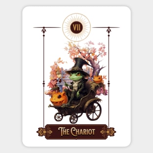 "The Chariot" Frog Tarot Card Magnet